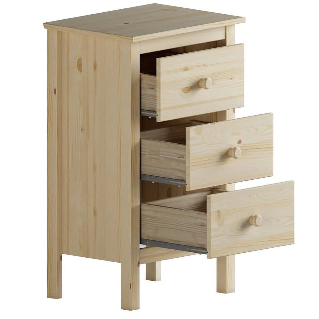 White 3 Drawer Extra Tall Nightstand F67556