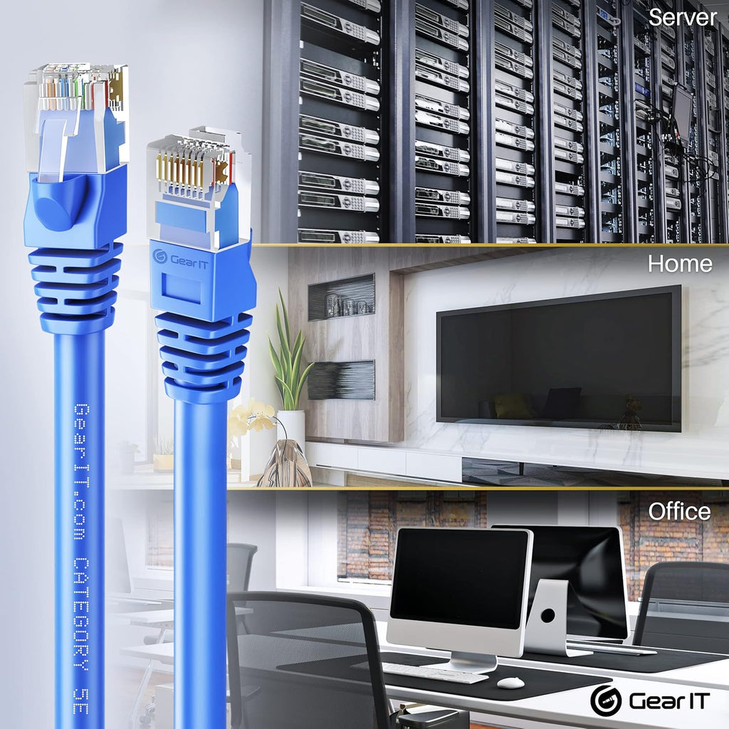 50-Pack Cat5e Ethernet Patch Cable 3 Feet Blue C419