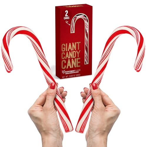2 Pack 10 Inch Individually Wrapped Peppermint Candy Cane Sticks F517