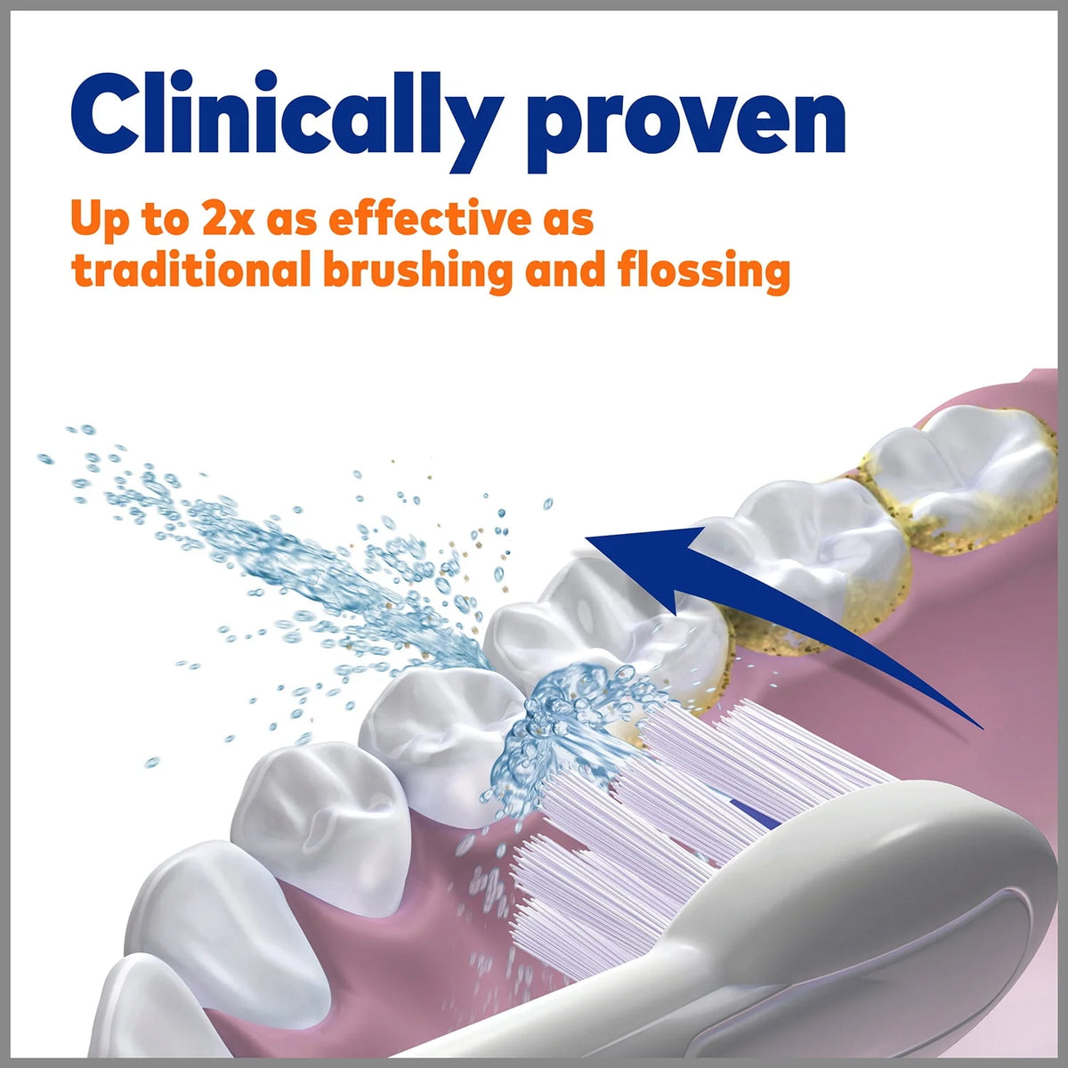 White Flossing Electric Toothbrush Set A45454