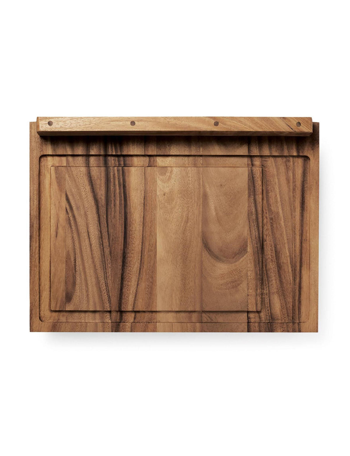 Acacia Wood Double-Sided Cutting Board with Gravy Groove W867248