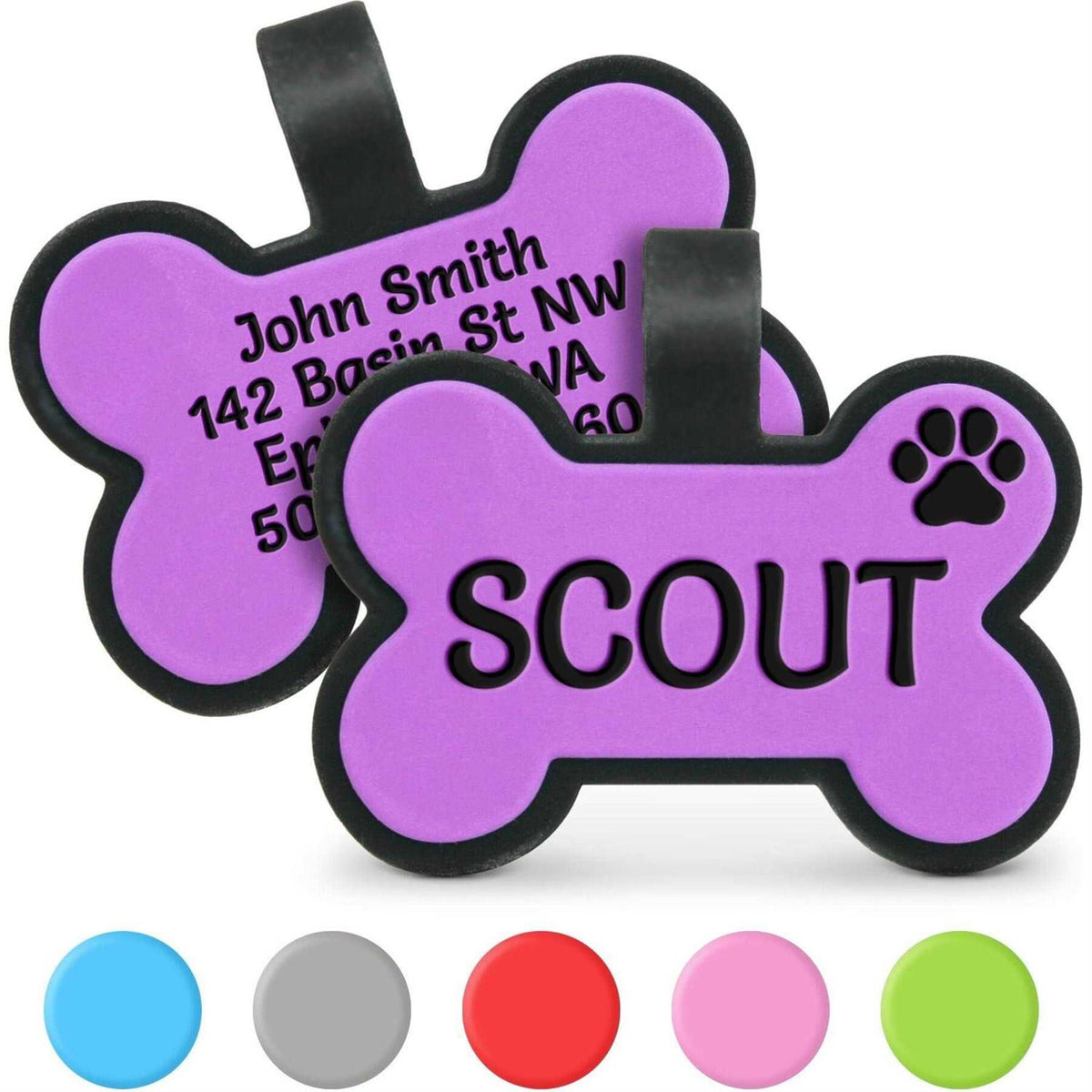 Silicone Bone Dog ID Tag I92969