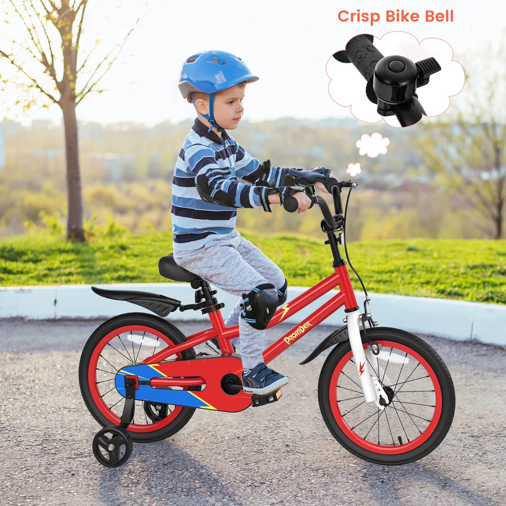 16'' Kid's Bike with Training Wheels & Basket Q7733