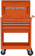 Orange Glossy 4 Drawer Roller Cart Tool Cabinet Storage Chest Y93114