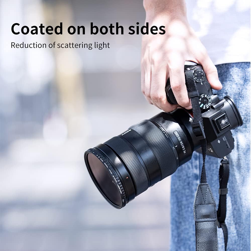 77mm Variable ND Lens Filter Kit (2 Pcs) ND2-ND32 with TPU Filter Cap B689367