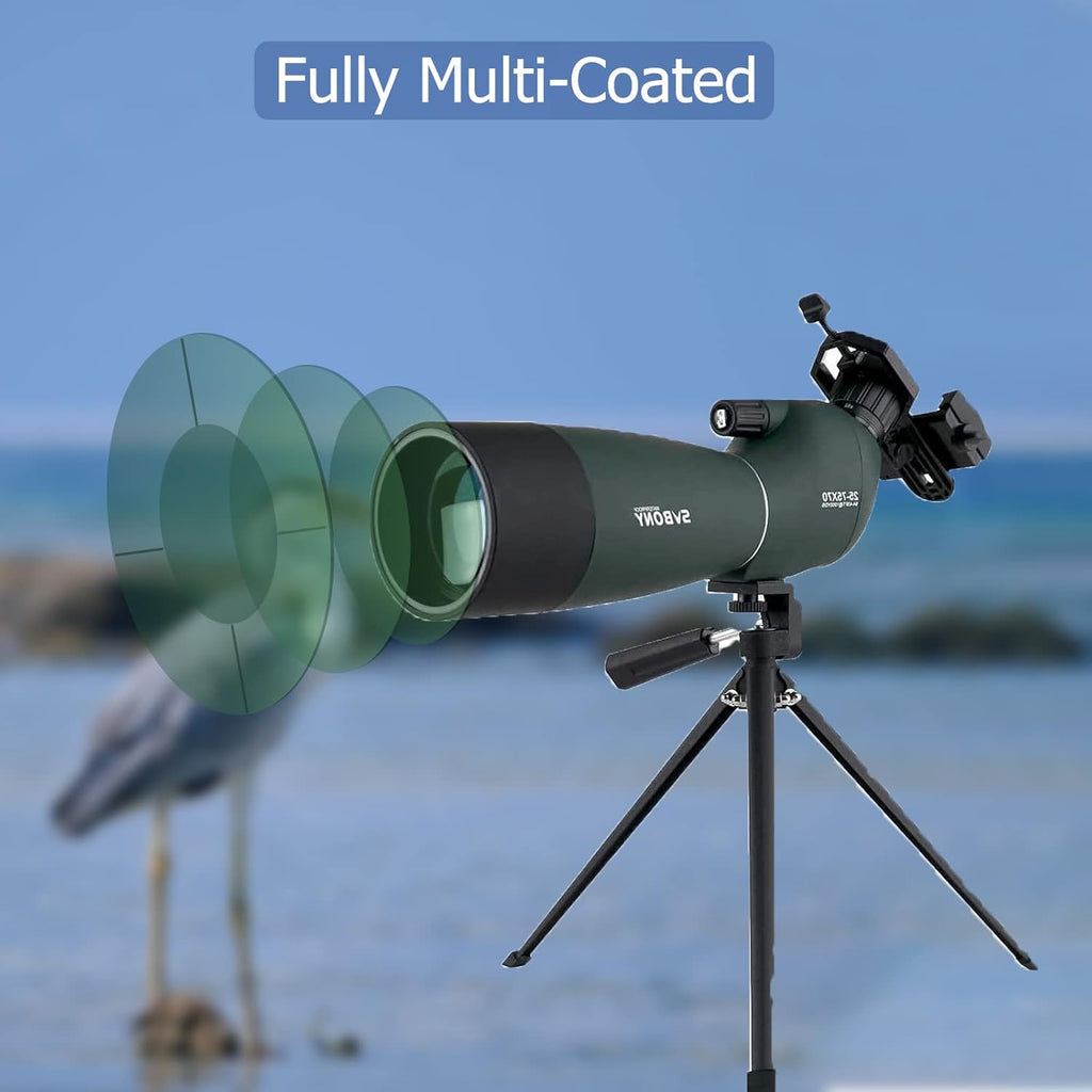 25-75x70 Angled Waterproof Spotting Scope with Tripod, Phone Adapter G708839