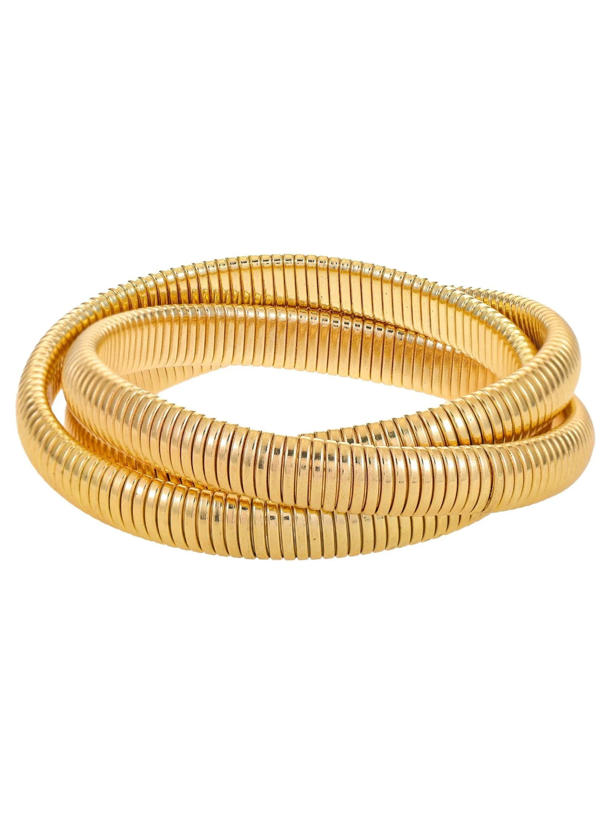 Gold-Tone Twist Bangle Bracelet H511