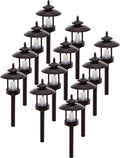 12 Pack 100 Lumen Low Voltage LED Pathway Light Landscape Lights (Bronze) W223378
