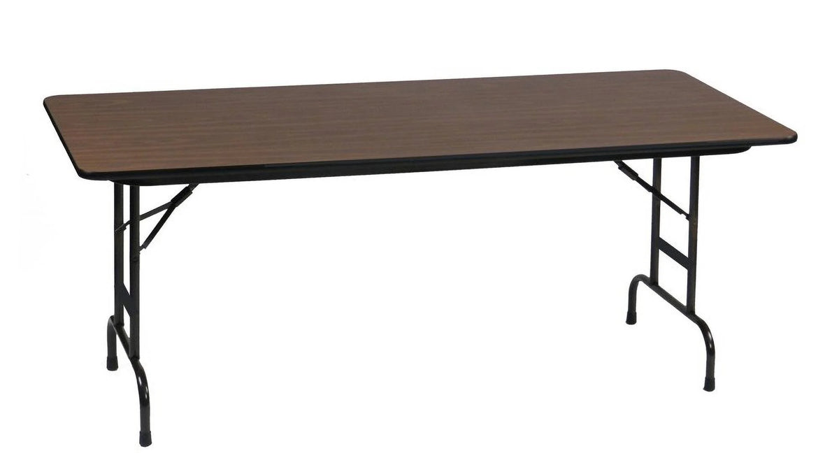 Adjustable Height Folding Table, 30" x 72", Walnut R594521