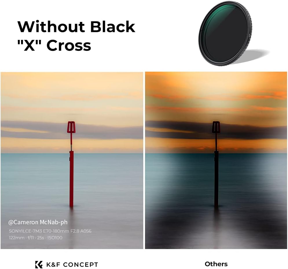 62mm Variable ND Filter ND8-ND128 (3-7 Stop) VND Filter Pack of 2 V11937
