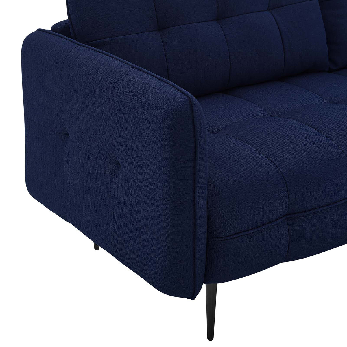 Royal Blue Tufted Fabric Sofa K979