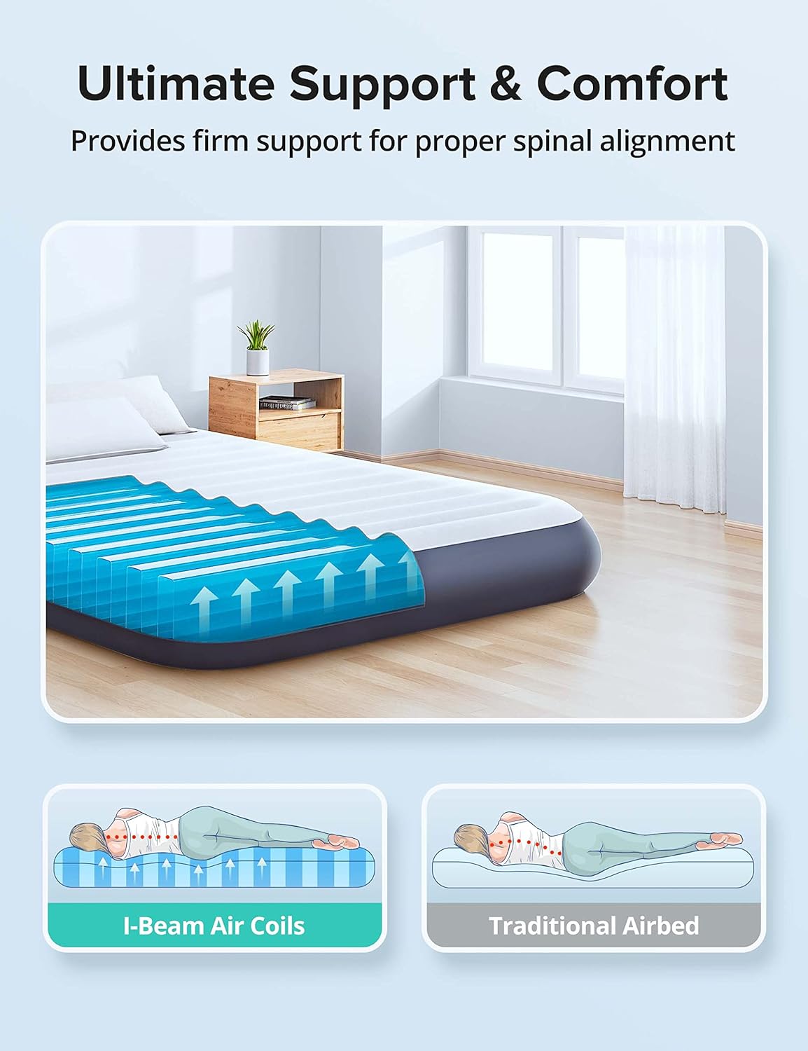 Queen Size Inflatable Air Mattress with Pump S901223