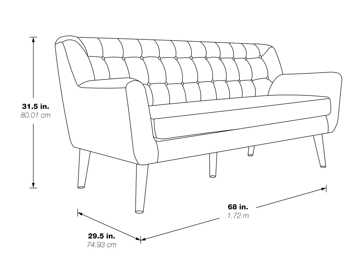 Navy Blue Tufted Sofa R80726