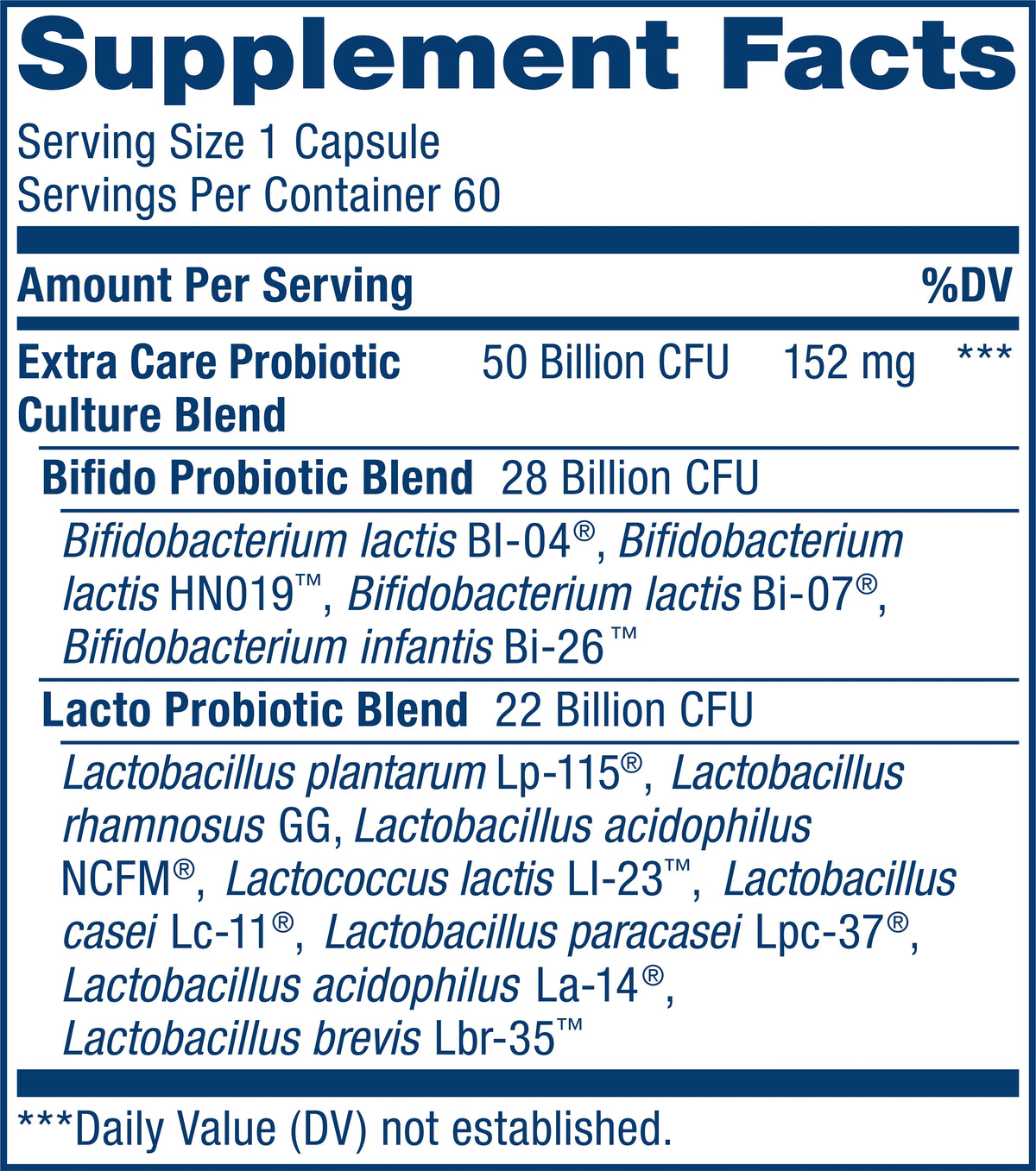60 Vegetarian Probiotic Capsules 50 Billion CFU S199