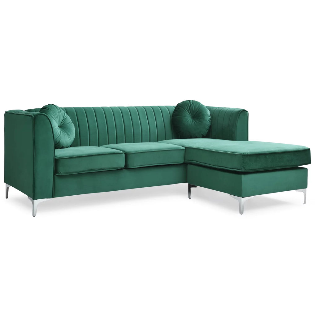 Green Sofa Chaise G7611