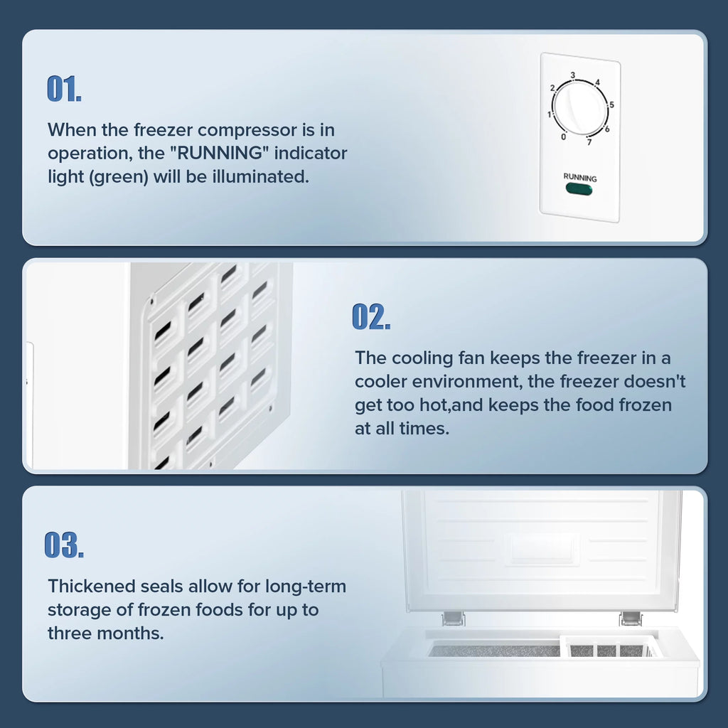 2.7 Cubic Feet White Compact Chest Freezer Z198550