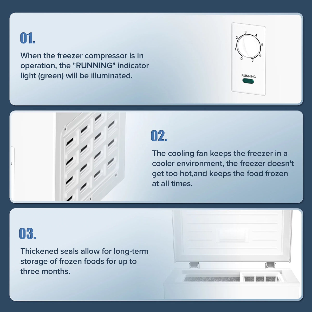 2.7 Cubic Feet White Compact Chest Freezer Z198550