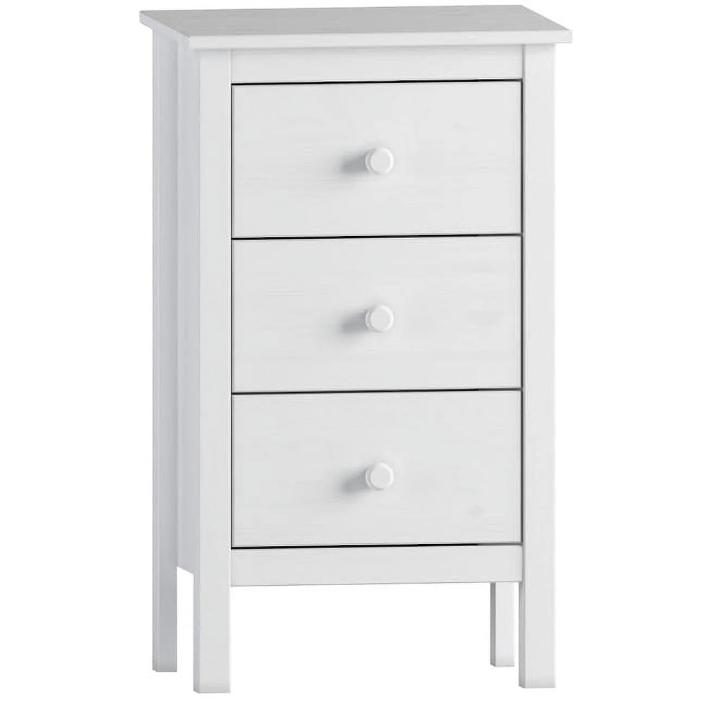 White 3 Drawer Extra Tall Nightstand F67556