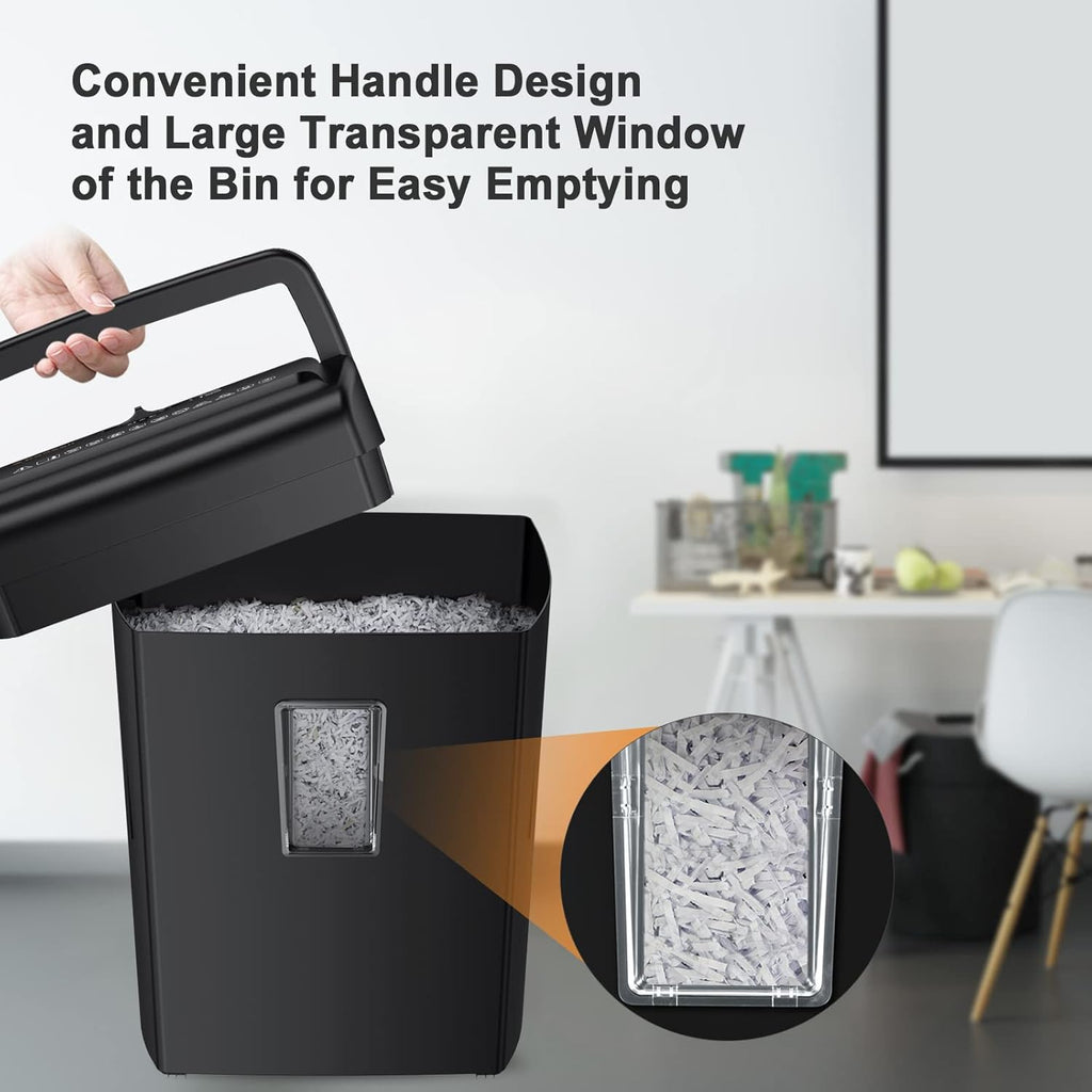 10-Sheet Cross-Cut Paper Shredder, 5.5 Gallons Wastebasket, Black, Pack of 2 R59978