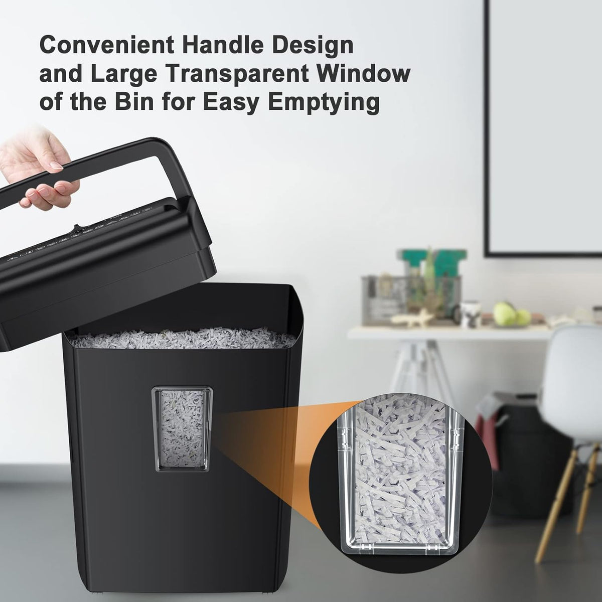 10-Sheet Cross-Cut Paper Shredder, 5.5 Gallons Wastebasket, Black, Pack of 2 R59978