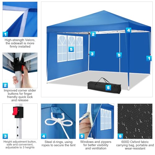 10x20 Pop Up Canopy Tent with 6 Sidewalls White X248