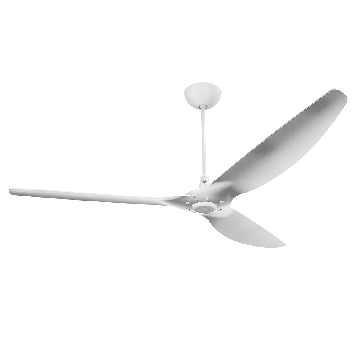 84 Ceiling Fan with Brushed Aluminum Blades and White Finish F9781