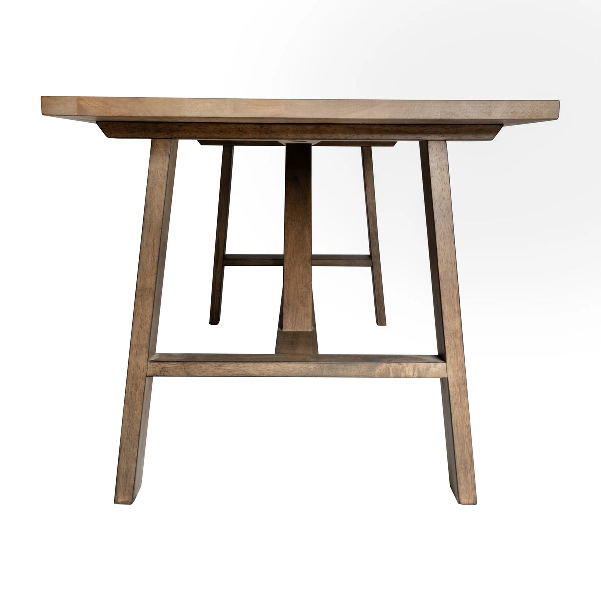 Solid Wood Trestle Coffee Table in Rustic Brown C260451