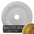 Hand-Painted Iridescent Gold Ceiling Medallion I79404