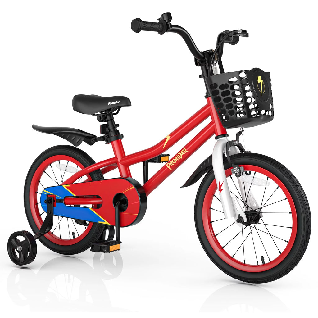 16'' Kid's Bike with Training Wheels & Basket Q7733