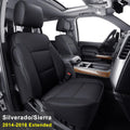 Custom Fit Seat Covers for Chevy Silverado Sierra 1500 Crew Cab (Black) O592