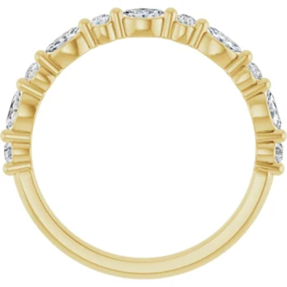 14k Gold Lab Grown Wedding Ring W325