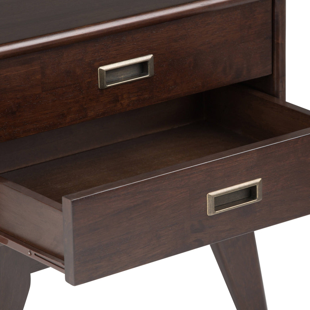 Walnut Brown Mid-Century Side Table Y246912