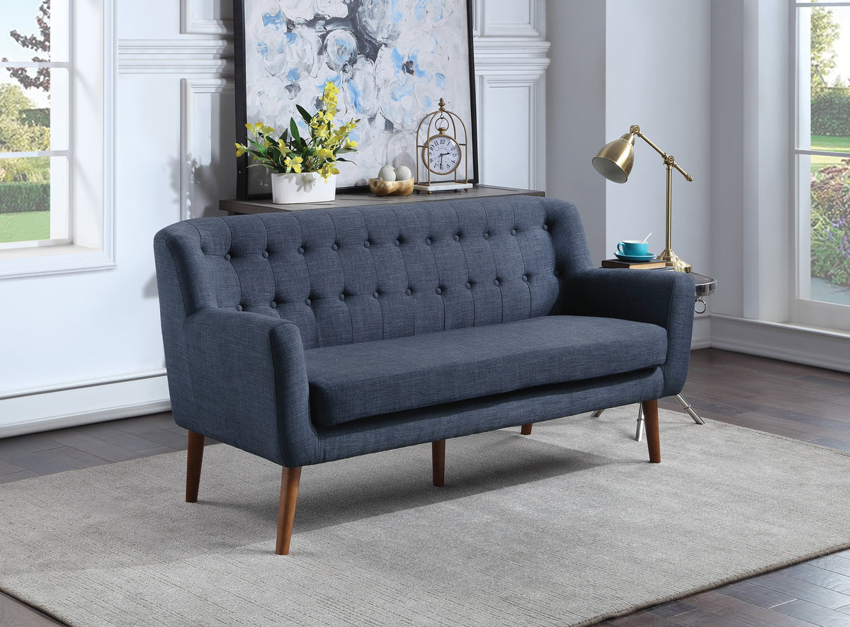 Navy Blue Tufted Sofa R80726