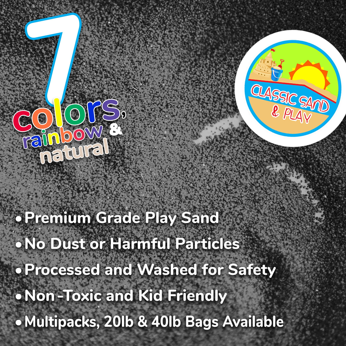 Black Colored Play Sand, 20 lb. Bag T519453