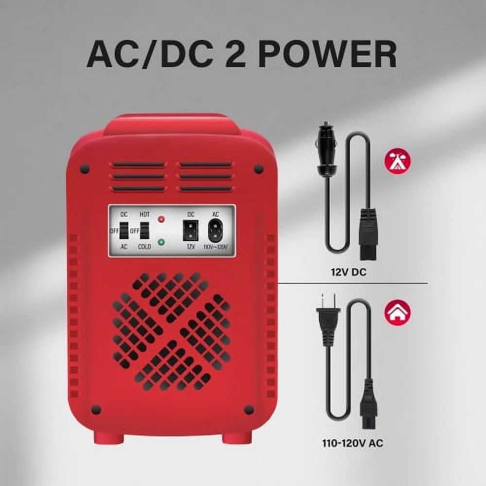 Portable Mini Fridge Cooler and Warmer 4L Red R929711
