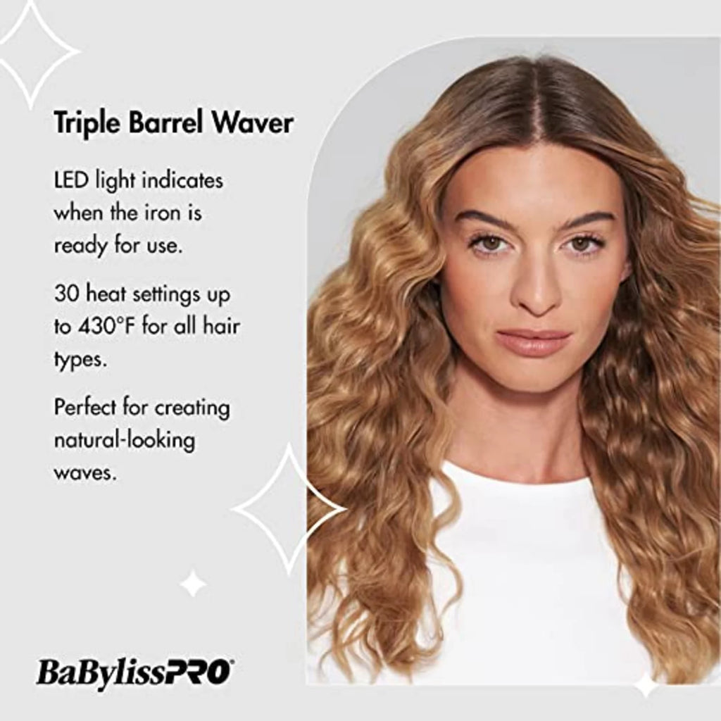 Ceramic Triple Barrel Waver S15344