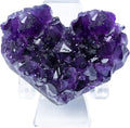 Deep Purple Amethyst Crystal Heart Shaped 2inch Druzy Geode Stone B399