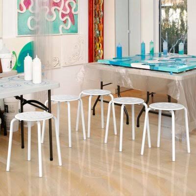 White Accent Stool U404644