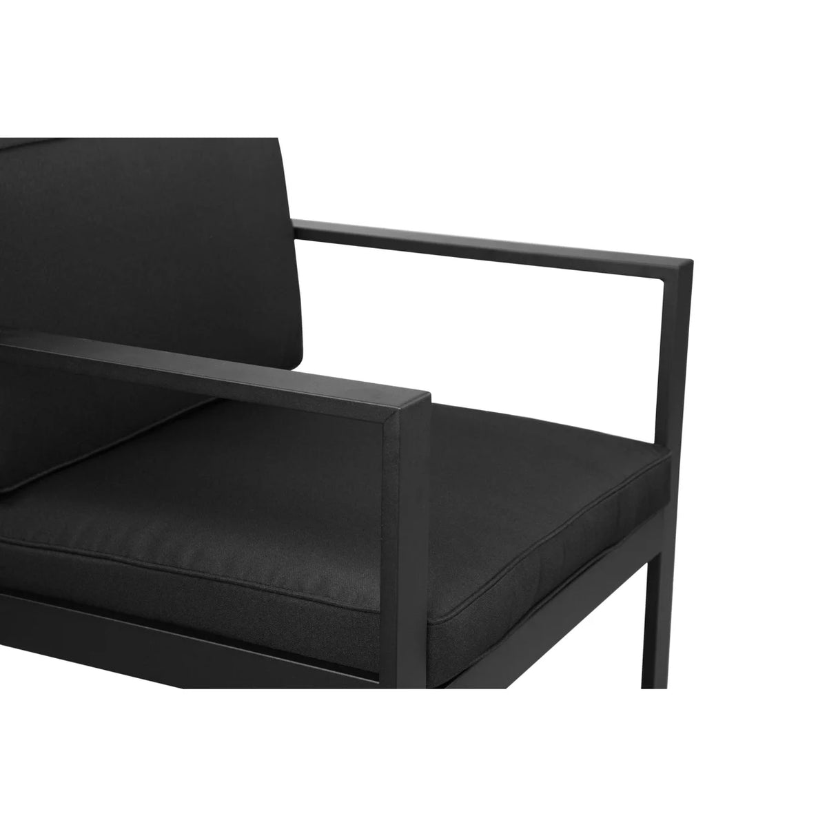 29 Inch Jet Black Aluminum Armchair R197