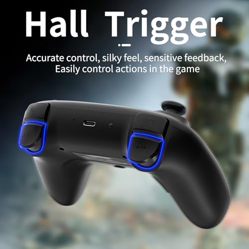 Wireless Gaming Controller 2.4G Gamepad Hall Effect RGB Lights V557