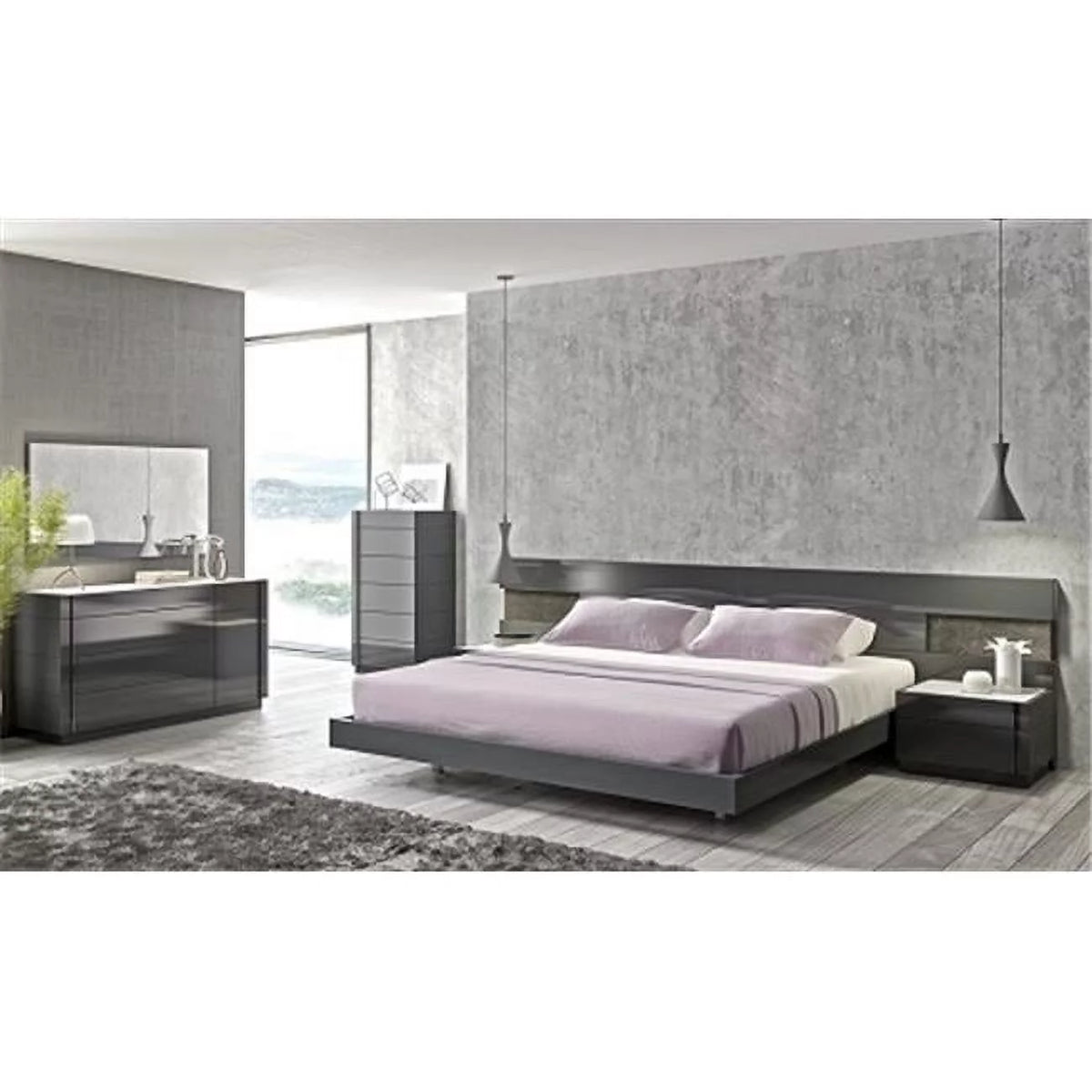 Grey Lacquer Dresser E2648