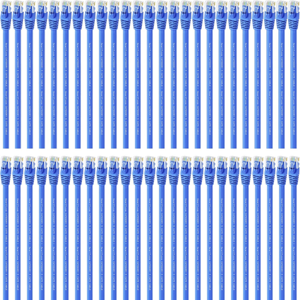 50-Pack Cat5e Ethernet Patch Cable 3 Feet Blue C419