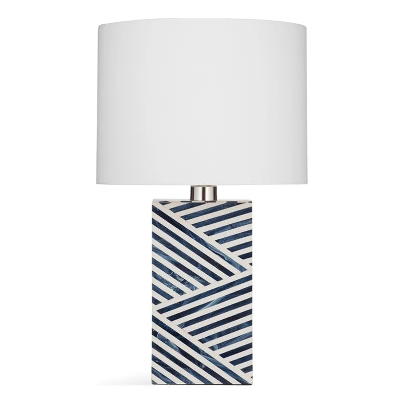 Black and White Bone and Resin Table Lamp I258543
