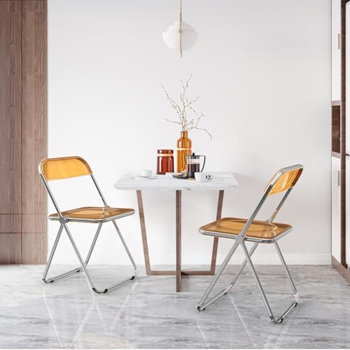 Clear Acrylic Folding Chairs 2 Pack T713