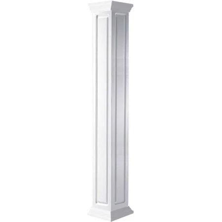 6 inchw x 72 in Craftsman Classic Square Column with Crown Capital & Crown Base H5049